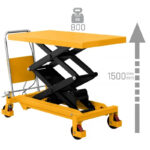 Mesa elevatória móvel de tesoura dupla, 800 kg, 1500 mm - Image 5