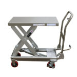 Mesa elevatória móvel em aço inoxidável com capacidade para 450 kg