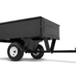 Reboque para trator de relva Riders – basculante com porta traseira