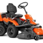 Cortador de relva com assento Husqvarna R 214TC Comfort Edition com plataforma de corte de 103 cm – 16,1 CV