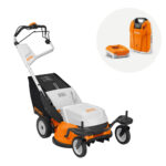 Cortador de relva a bateria STIHL RMA 765 V com bateria de mochila AR 2000 L