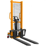 Empilhador manual com capacidade de carga de 1000 kg – Altura de elevação de 1600 mm, garfos ajustáveis - Image 4